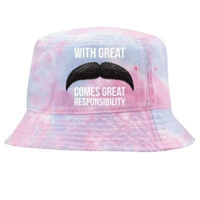 With Great Mustache Comes Great Responsibility  Tie-Dyed Bucket Hat