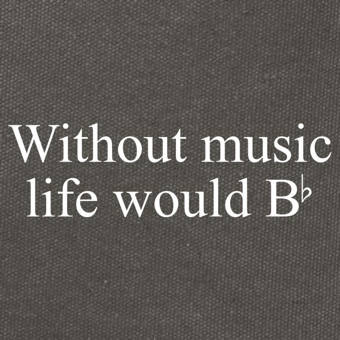 Without Music Life Would B Cotton Canvas Backpack