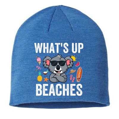 What Is Up Beaches Funny Koala Beach Family Summer Matching Meaningful Gift Sustainable Beanie