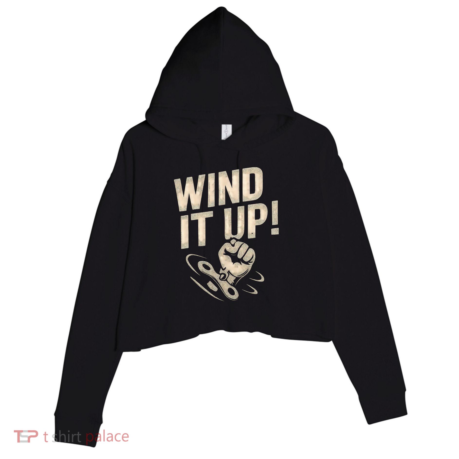 Wind It Up! Crop Fleece Hoodie