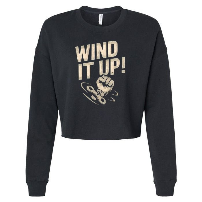 Wind It Up! Cropped Pullover Crew