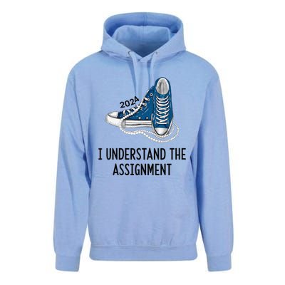 Women I Understand The Assignment Sneakers And Pearls Kamala 2024 Gift Unisex Surf Hoodie