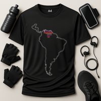Where Is Venezuela Map Chromatic Art Gift Cooling Performance Crew T-Shirt