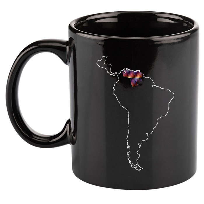 Where Is Venezuela Map Chromatic Art Gift 11oz C Handle Ceramic Mug
