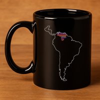 Where Is Venezuela Map Chromatic Art Gift 11oz C Handle Ceramic Mug