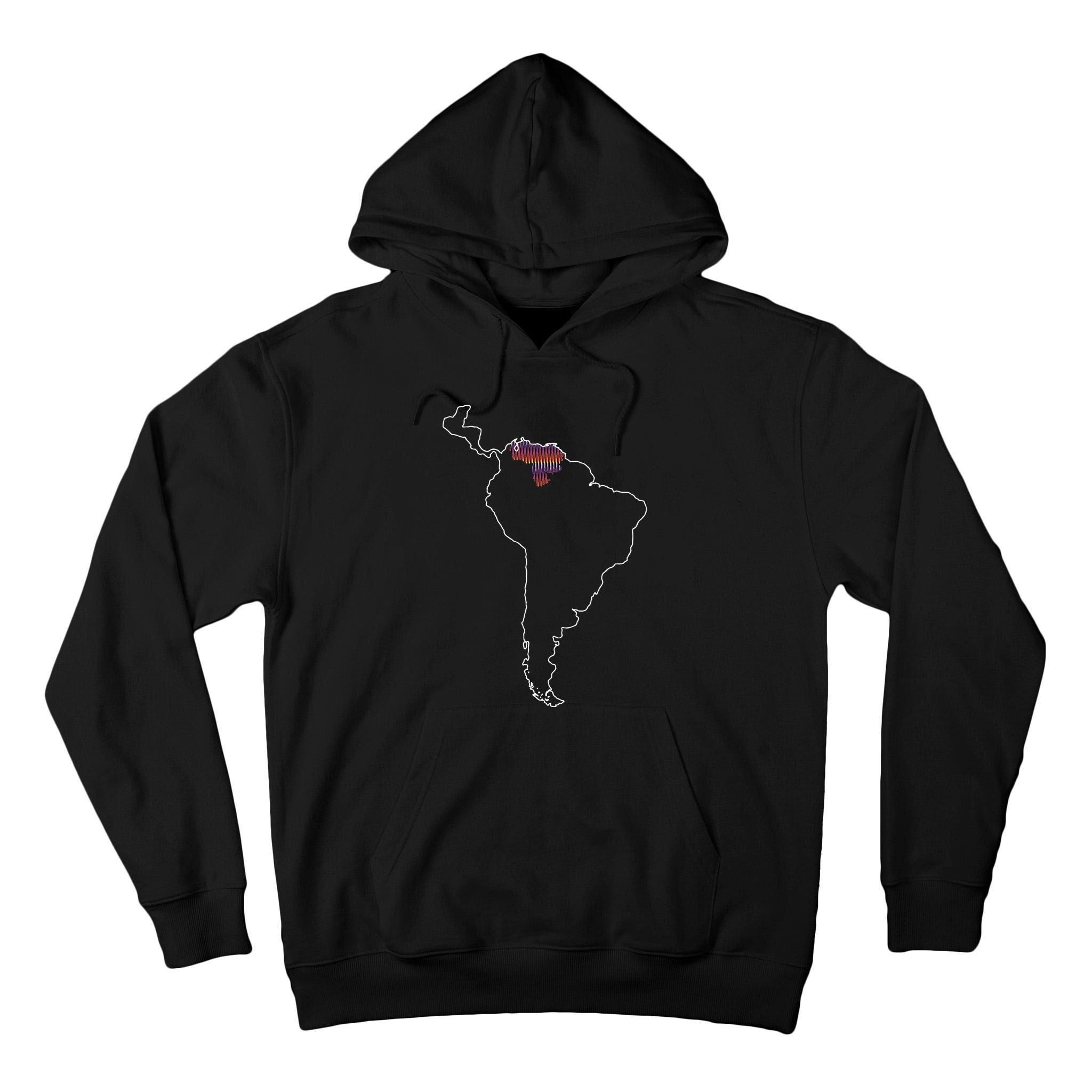 Where Is Venezuela Map Chromatic Art Gift Tall Hoodie