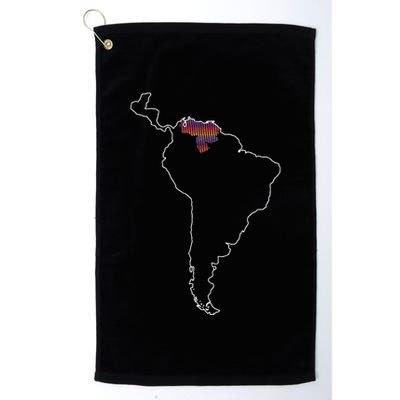 Where Is Venezuela Map Chromatic Art Gift Golf Towel