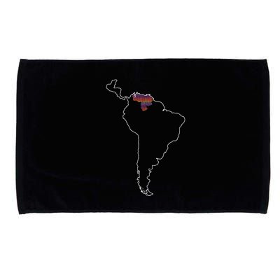 Where Is Venezuela Map Chromatic Art Gift Microfiber Hand Towel