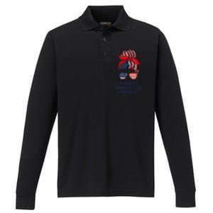 Women Im Voting For The Felon & The Hillbilly 2024 Pro Trump Meme Gift Performance Long Sleeve Polo