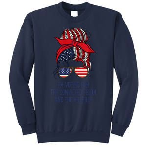 Women Im Voting For The Felon & The Hillbilly 2024 Pro Trump Meme Gift Sweatshirt