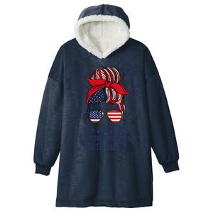 Women Im Voting For The Felon & The Hillbilly 2024 Pro Trump Meme Gift Hooded Wearable Blanket