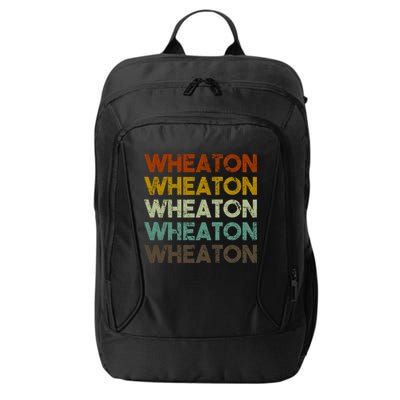 Wheaton Illinois Vintage 80s Retro Style Great Gift City Backpack
