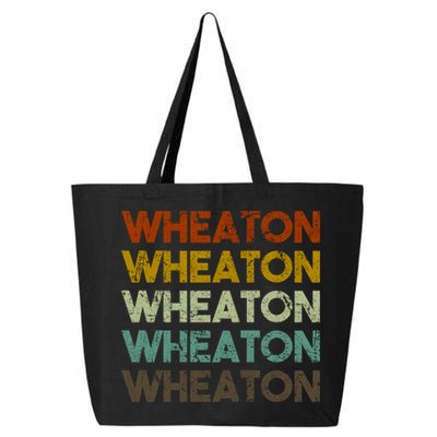 Wheaton Illinois Vintage 80s Retro Style Great Gift 25L Jumbo Tote
