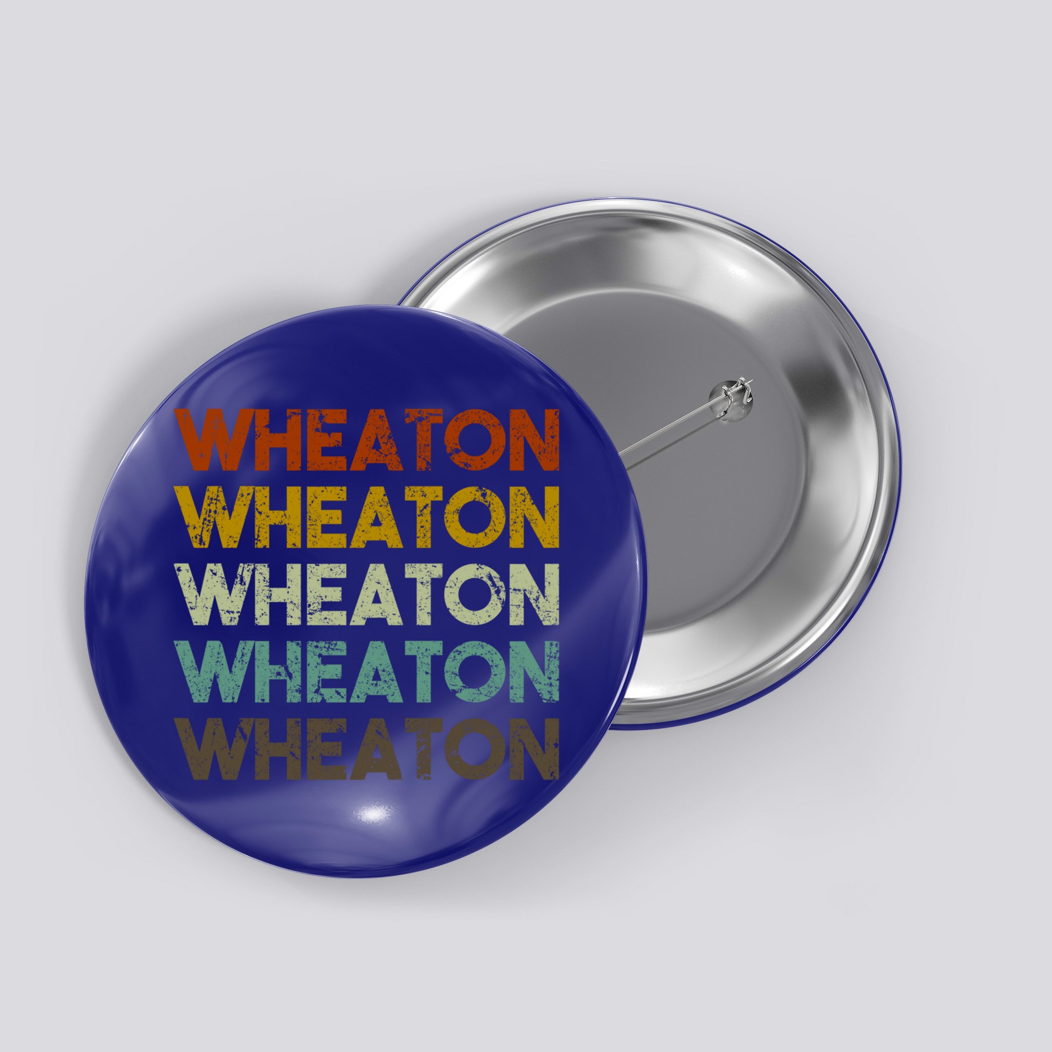 Wheaton Illinois Vintage 80s Retro Style Great Gift Button