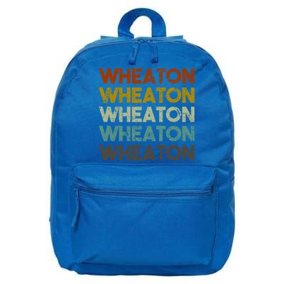 Wheaton Illinois Vintage 80s Retro Style Great Gift 16 in Basic Backpack