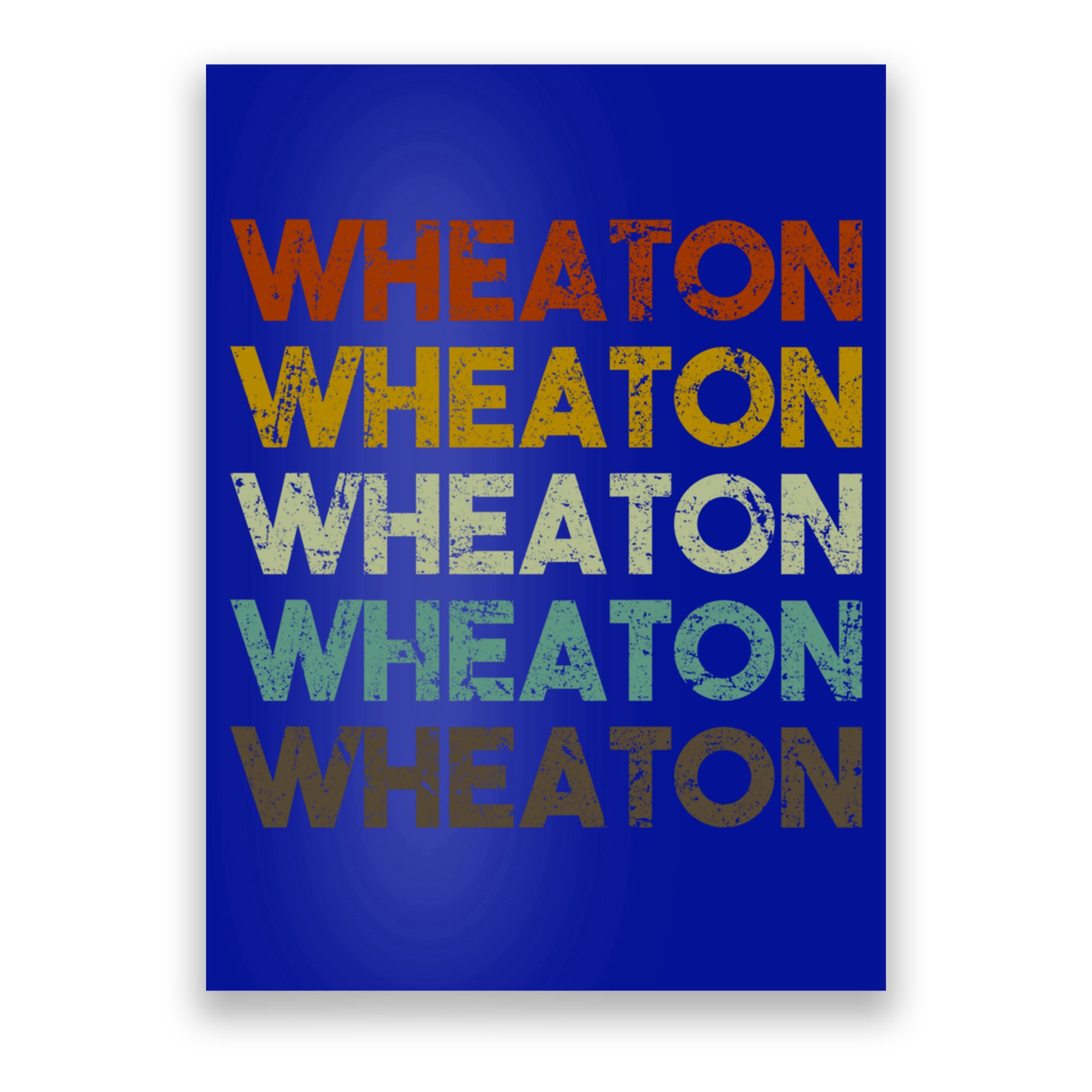 Wheaton Illinois Vintage 80s Retro Style Great Gift Poster