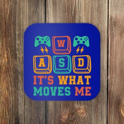 Wasd ItS What Moves Me Funny Pc Gamer Computer Nerd Funny Gift Coaster
