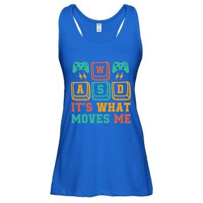 Wasd ItS What Moves Me Funny Pc Gamer Computer Nerd Funny Gift Ladies Essential Flowy Tank