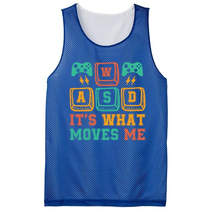 Wasd ItS What Moves Me Funny Pc Gamer Computer Nerd Funny Gift Mesh Reversible Basketball Jersey Tank