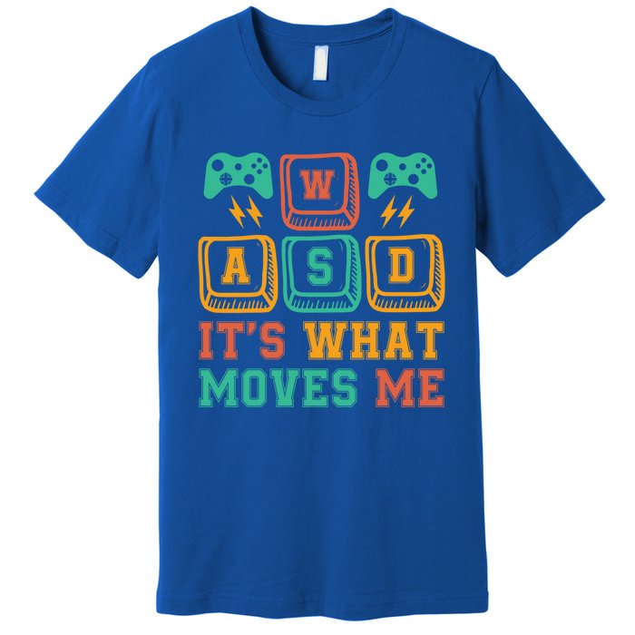 Wasd ItS What Moves Me Funny Pc Gamer Computer Nerd Funny Gift Premium T-Shirt