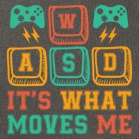 Wasd ItS What Moves Me Funny Pc Gamer Computer Nerd Funny Gift Cotton Canvas Backpack