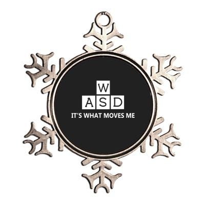 Wasd ItS What Moves Me Funny Pc Gamer Computer Gift Metallic Star Ornament