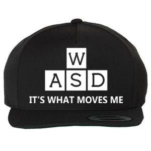 Wasd ItS What Moves Me Funny Pc Gamer Computer Gift Wool Snapback Cap