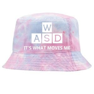 Wasd ItS What Moves Me Funny Pc Gamer Computer Gift Tie-Dyed Bucket Hat