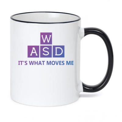 Wasd ItS What Moves Me Funny Pc Gamer Computer Gift 11oz Black Color Changing Mug