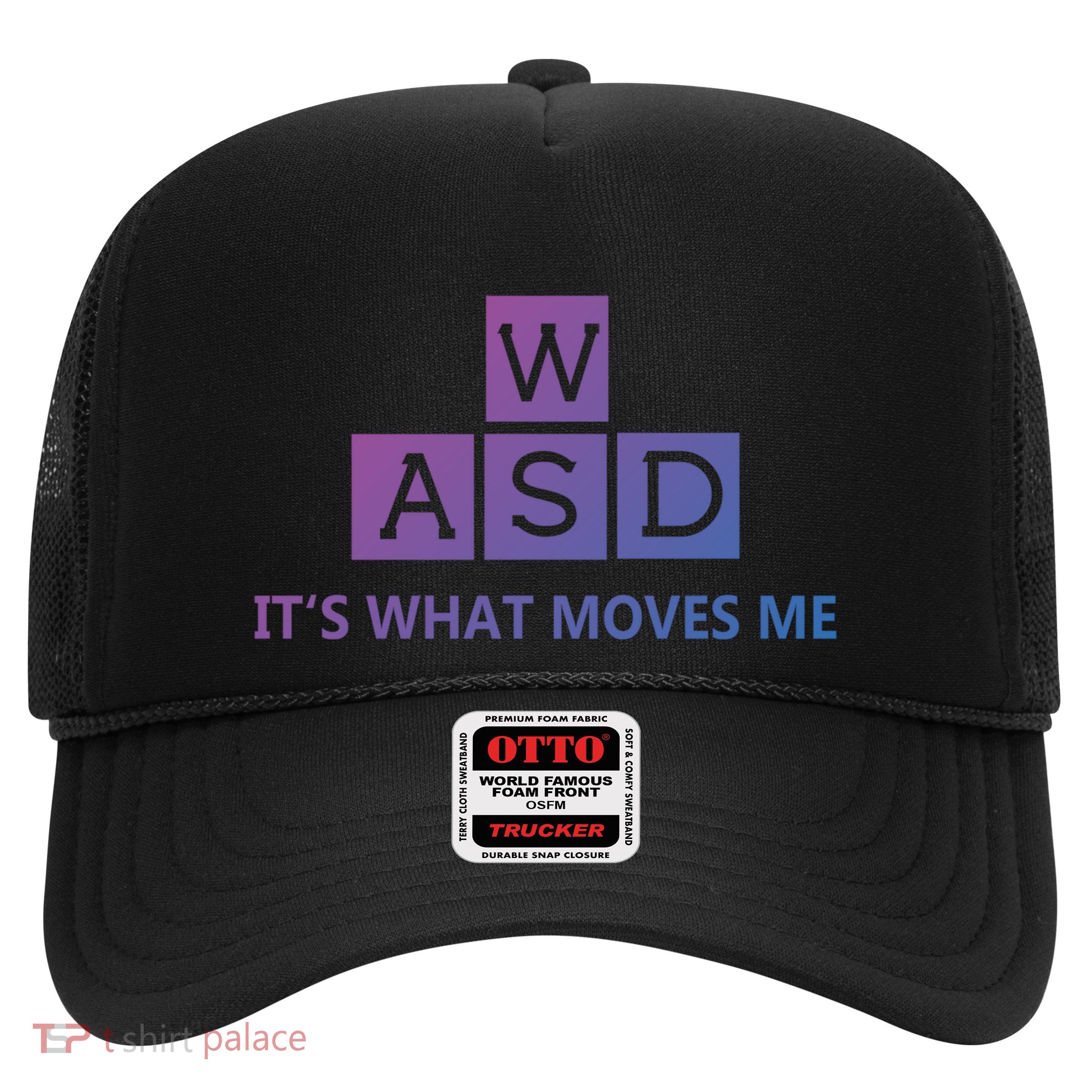 Wasd ItS What Moves Me Funny Pc Gamer Computer Gift Trucker Hat