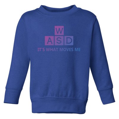 Wasd ItS What Moves Me Funny Pc Gamer Computer Gift Toddler Sweatshirt