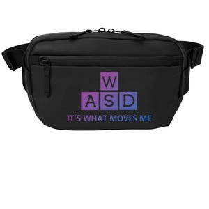 Wasd ItS What Moves Me Funny Pc Gamer Computer Gift Crossbody Pack