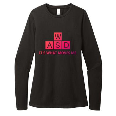 Wasd ItS What Moves Me Funny Pc Gamer Computer Gift Womens CVC Long Sleeve Shirt