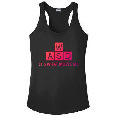 Wasd ItS What Moves Me Funny Pc Gamer Computer Gift Ladies PosiCharge Competitor Racerback Tank