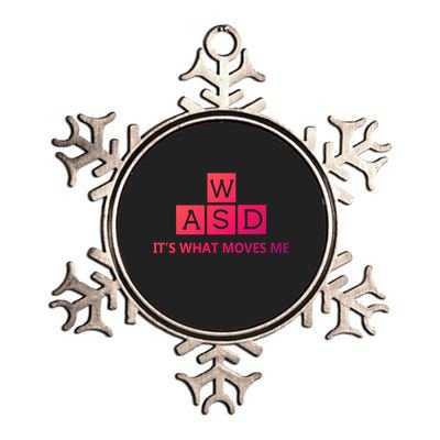 Wasd ItS What Moves Me Funny Pc Gamer Computer Gift Metallic Star Ornament