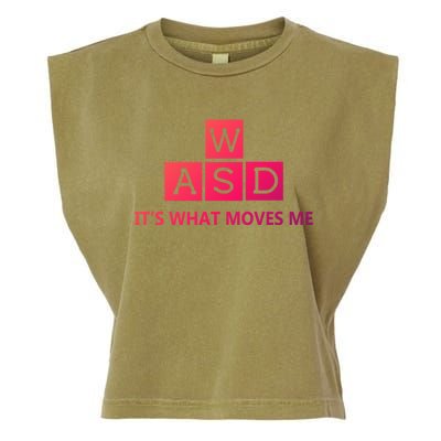 Wasd ItS What Moves Me Funny Pc Gamer Computer Gift Garment-Dyed Women's Muscle Tee