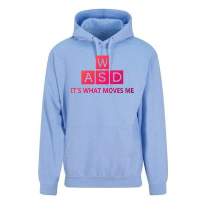 Wasd ItS What Moves Me Funny Pc Gamer Computer Gift Unisex Surf Hoodie