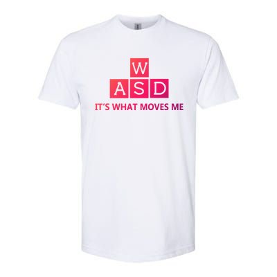 Wasd ItS What Moves Me Funny Pc Gamer Computer Gift Softstyle CVC T-Shirt