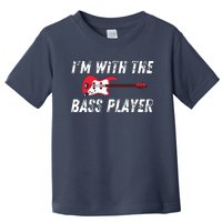 Womens Im With The Bass Player Bassist Couple Wife Girlfriend Toddler T-Shirt