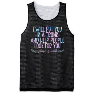 Women I Will Put You In A Trunk And Help People Look Mesh Reversible Basketball Jersey Tank