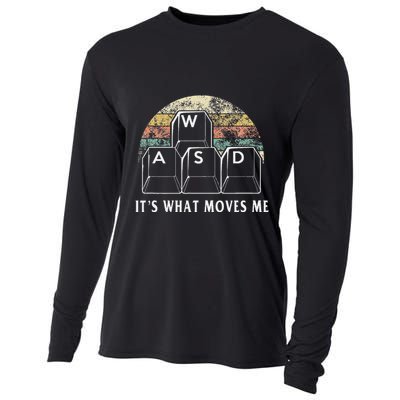 Wasd ItS What Moves Me Funny Pc Gamer Computer Nerd Gift Cooling Performance Long Sleeve Crew