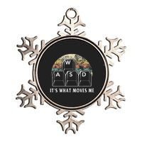 Wasd ItS What Moves Me Funny Pc Gamer Computer Nerd Gift Metallic Star Ornament