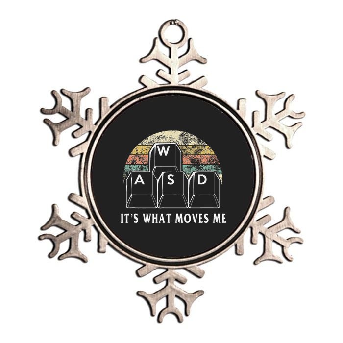 Wasd ItS What Moves Me Funny Pc Gamer Computer Nerd Gift Metallic Star Ornament