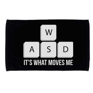 Wasd Its What Moves Me Funny Pc Gamer Quote Gaming Funny Gift Microfiber Hand Towel