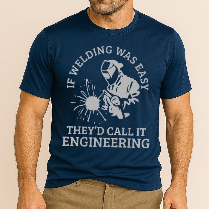 Welder If Welding Was Easy Quote Funny Welder Cooling Performance Crew T-Shirt