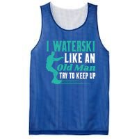 Waterskiiing I Waterski Like An Old Gift Mesh Reversible Basketball Jersey Tank