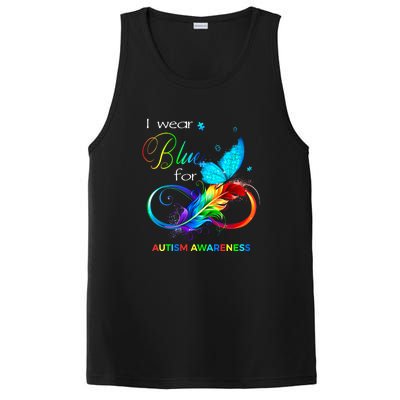 Women I Wear Blue For Autism Awareness Month Gift PosiCharge Competitor Tank