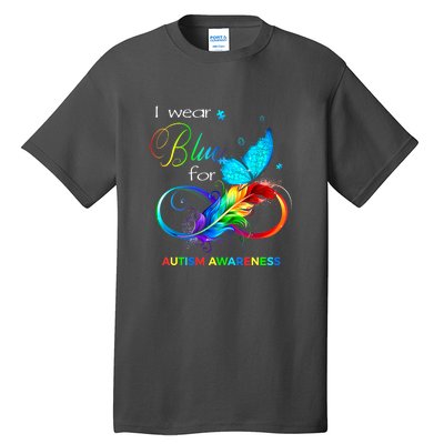 Women I Wear Blue For Autism Awareness Month Gift Tall T-Shirt