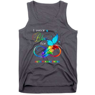 Women I Wear Blue For Autism Awareness Month Gift Tank Top