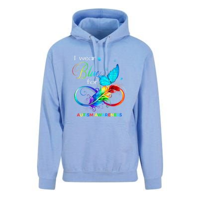 Women I Wear Blue For Autism Awareness Month Gift Unisex Surf Hoodie